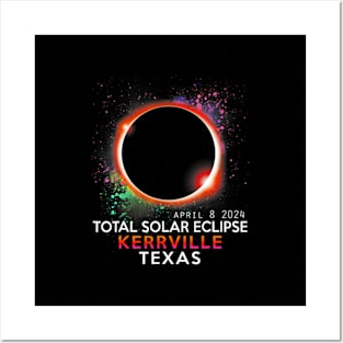 Kerrville Texas Totality Total Solar Eclipse April 8 2024 Posters and Art